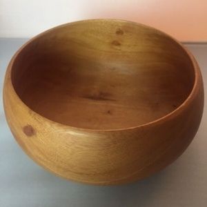 Kamani Wood Bowl Hand Carved Made in Philippines 5